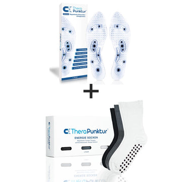 1+3 SET ❘ 1 PAAR Einlegesohlen + 3 PAAR Socken - TheraPunktur